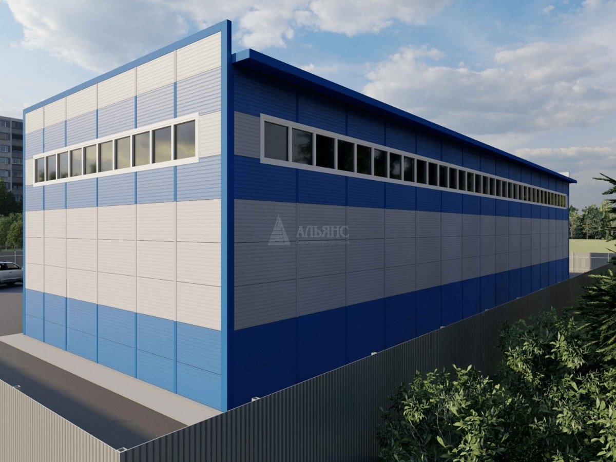 3D визуализация Склад из сэндвич-панелей - фото 3