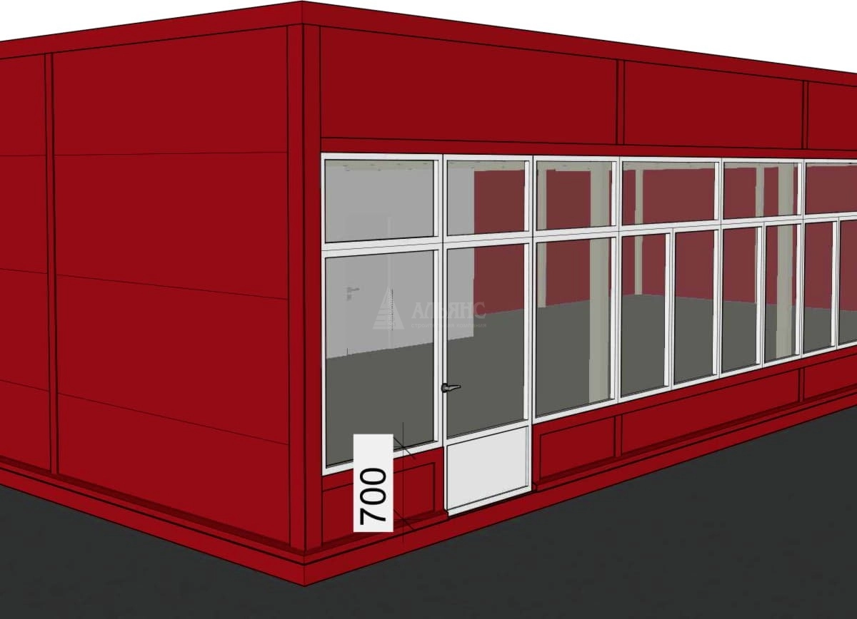 3D визуализация Проект павильона из сэндвич-панелей - фото 7