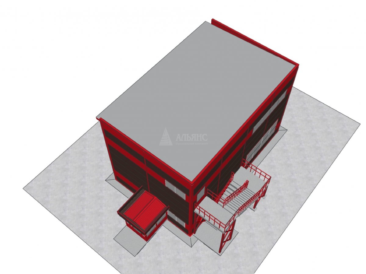 3D визуализация АБК из сэндвич-панелей - фото 21