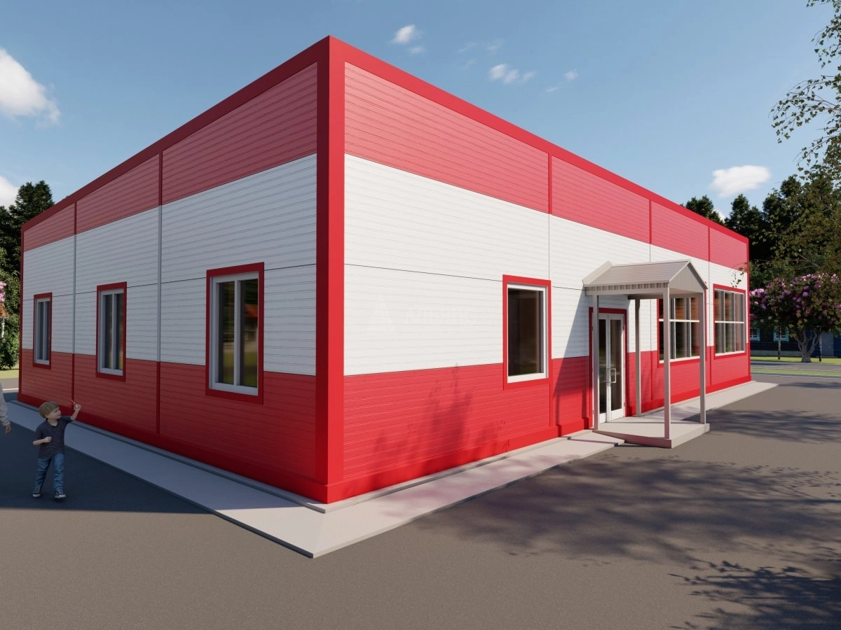 3D визуализация Кафе-столовая из сэндвич-панелей - фото 5